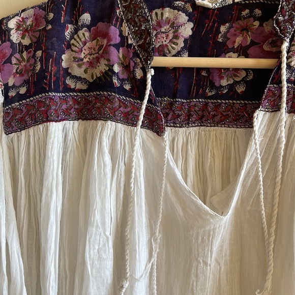 Gorgeous vintage gauzy floaty Indian top sz Small - Picture 2 of 5